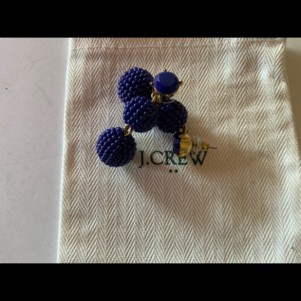 J CREW BLUE BEADED TIER EARRINGS - Picture 7 of 7